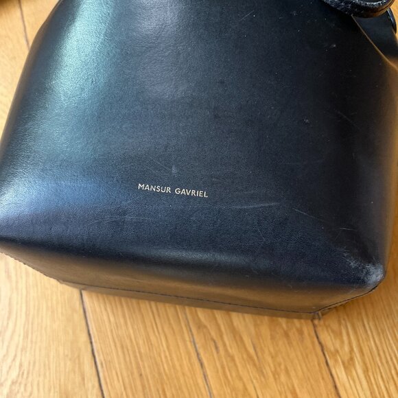 Mansur Gavriel Mini Bucket Bag Black/Ballerina - Picture 4 of 14